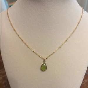 Gold and Peridot Necklace